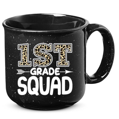 Leopard Print 1st Grade Squad 15oz Campfire Ceramic Mug