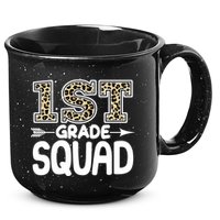 Leopard Print 1st Grade Squad 15oz Campfire Ceramic Mug