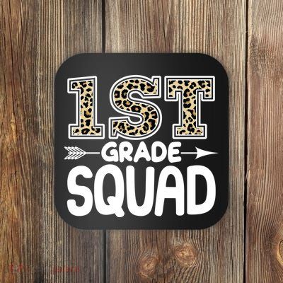 Leopard Print 1st Grade Squad Coaster