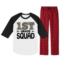 Leopard Print 1st Grade Squad Raglan Sleeve Pajama Set