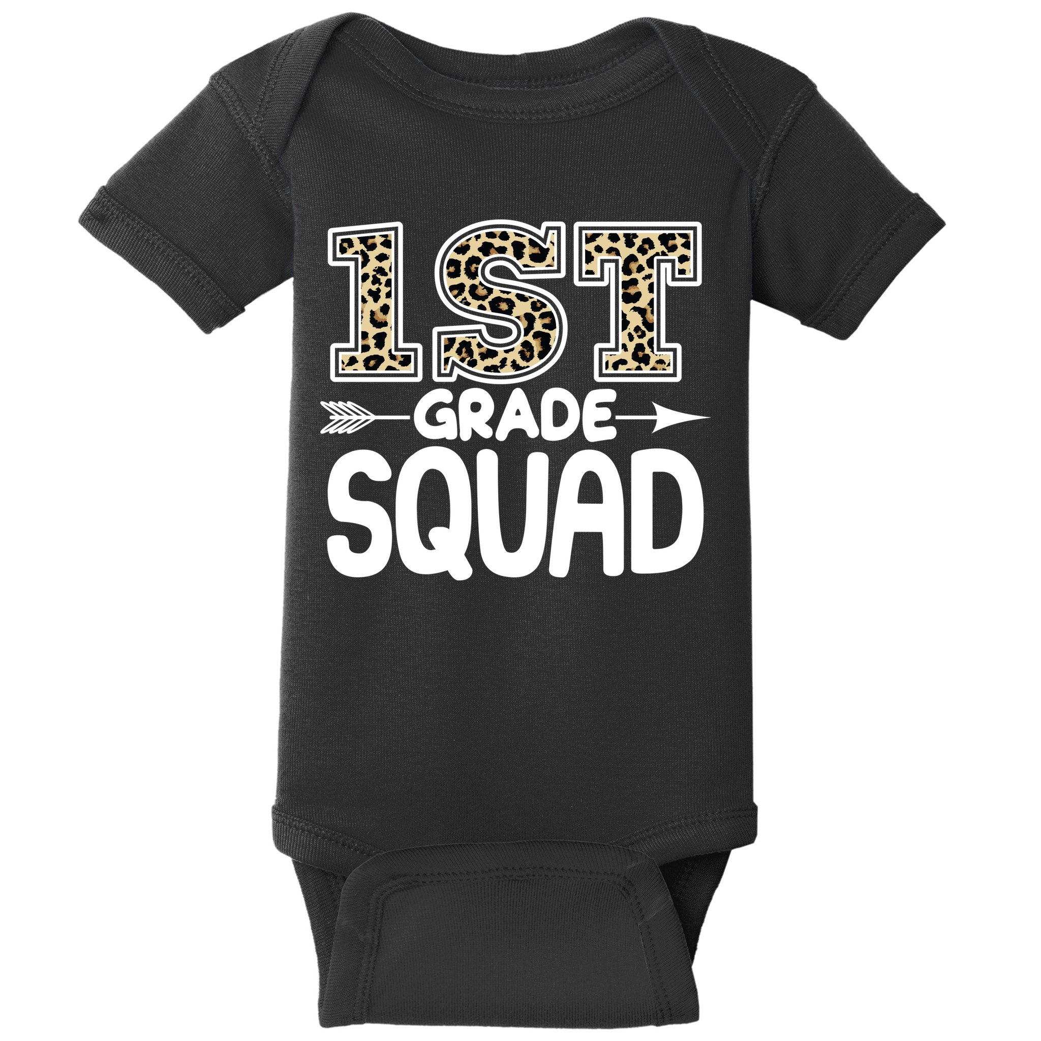 Leopard Print 1st Grade Squad Baby Bodysuit