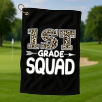 Leopard Print 1st Grade Squad Golf Towel
