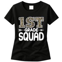Leopard Print 1st Grade Squad Womens T-Shirt