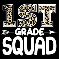 Leopard Print 1st Grade Squad Womens T-Shirt