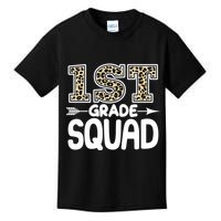 Leopard Print 1st Grade Squad Kids T-Shirt