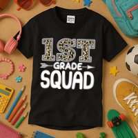 Leopard Print 1st Grade Squad Kids T-Shirt
