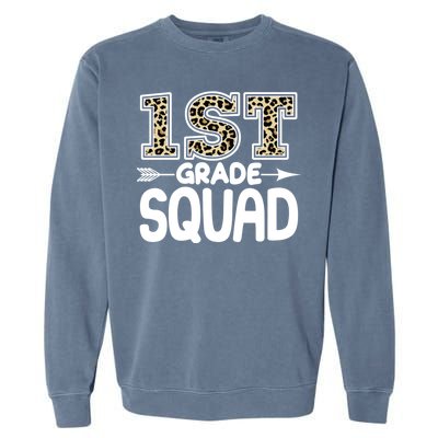 Leopard Print 1st Grade Squad Garment-Dyed Sweatshirt