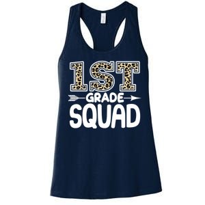 Leopard Print 1st Grade Squad Women's Racerback Tank