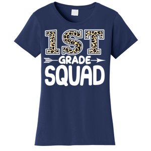 Leopard Print 1st Grade Squad Women's T-Shirt