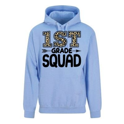 Leopard Print 1st Grade Squad Unisex Surf Hoodie