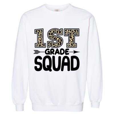 Leopard Print 1st Grade Squad Garment-Dyed Sweatshirt