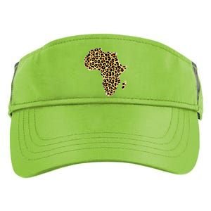 Leopard Print African Map Of Africa Adult Drive Performance Visor