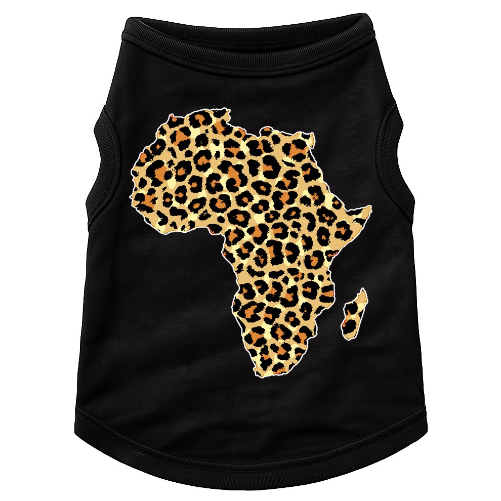 Leopard Print African Map Of Africa Doggie Tank
