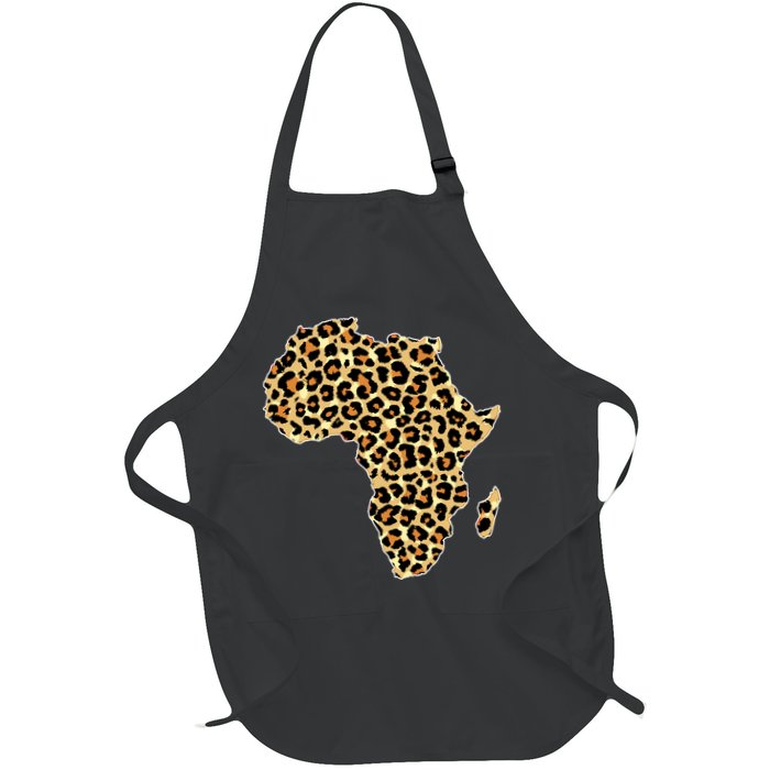 Leopard Print African Map Of Africa Apron
