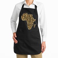 Leopard Print African Map Of Africa Apron