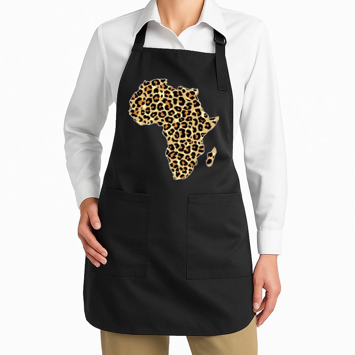 Leopard Print African Map Of Africa Apron
