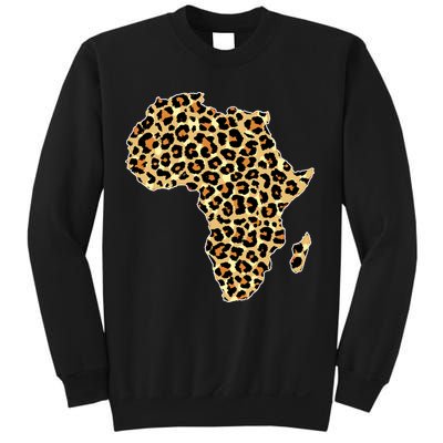 Leopard Print African Map Of Africa Sweatshirt