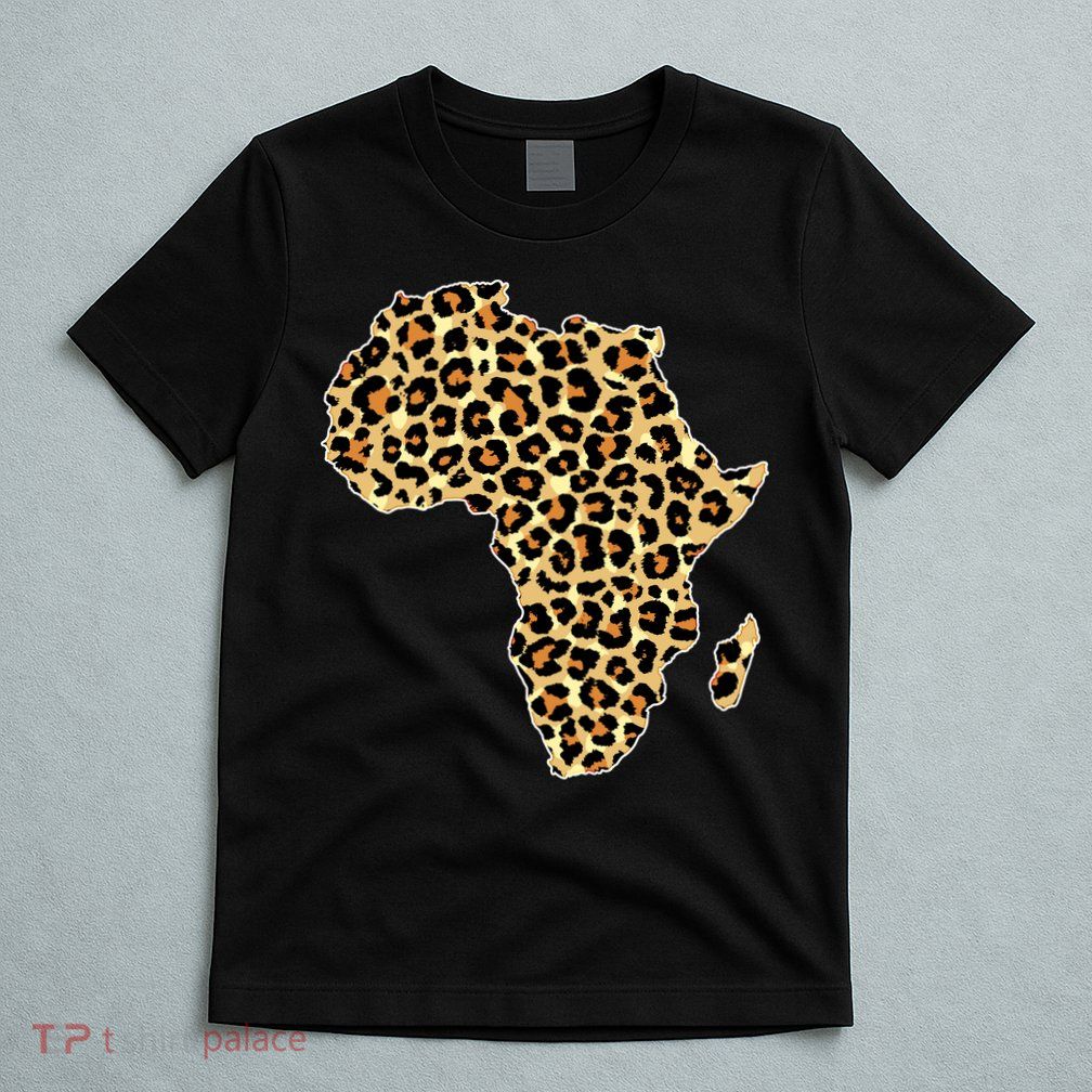 Leopard Print African Map Of Africa T-Shirt