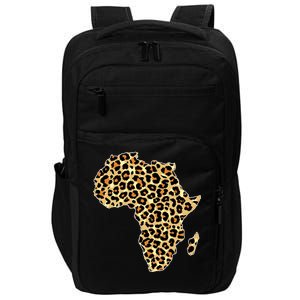 Leopard Print African Map Of Africa Impact Tech Backpack