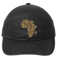 Leopard Print African Map Of Africa 7-Panel Snapback Hat