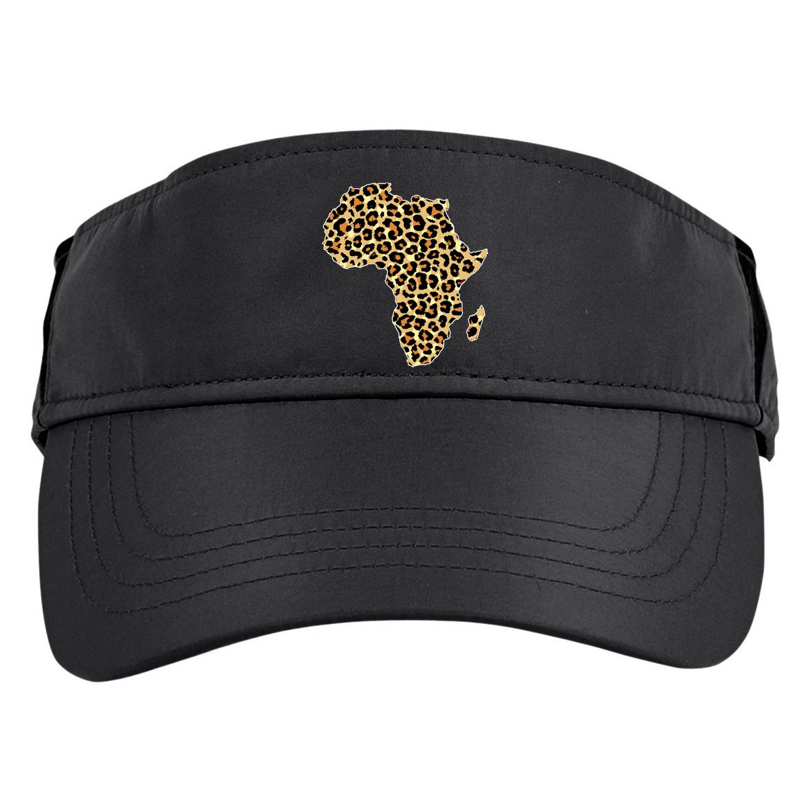 Leopard Print African Map Of Africa Adult Drive Performance Visor
