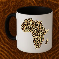 Leopard Print African Map Of Africa Mug