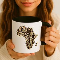 Leopard Print African Map Of Africa Mug
