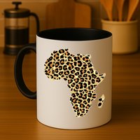 Leopard Print African Map Of Africa Mug