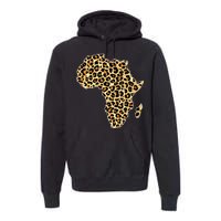 Leopard Print African Map Of Africa Premium Hoodie