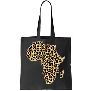 Leopard Print African Map Of Africa Tote Bag