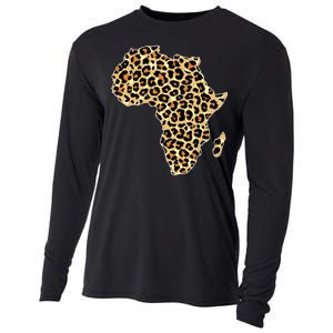 Leopard Print African Map Of Africa Cooling Performance Long Sleeve Crew