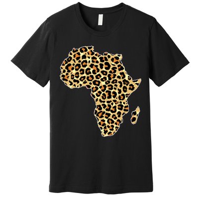 Leopard Print African Map Of Africa Premium T-Shirt
