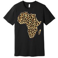 Leopard Print African Map Of Africa Premium T-Shirt