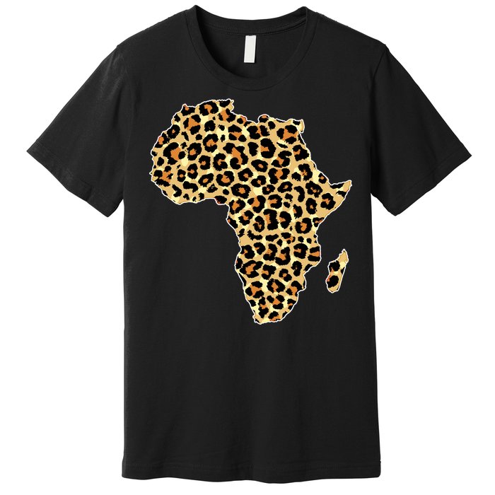 Leopard Print African Map Of Africa Premium T-Shirt