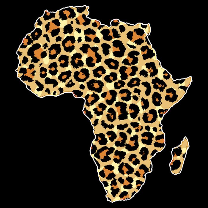 Leopard Print African Map Of Africa Baby Bodysuit