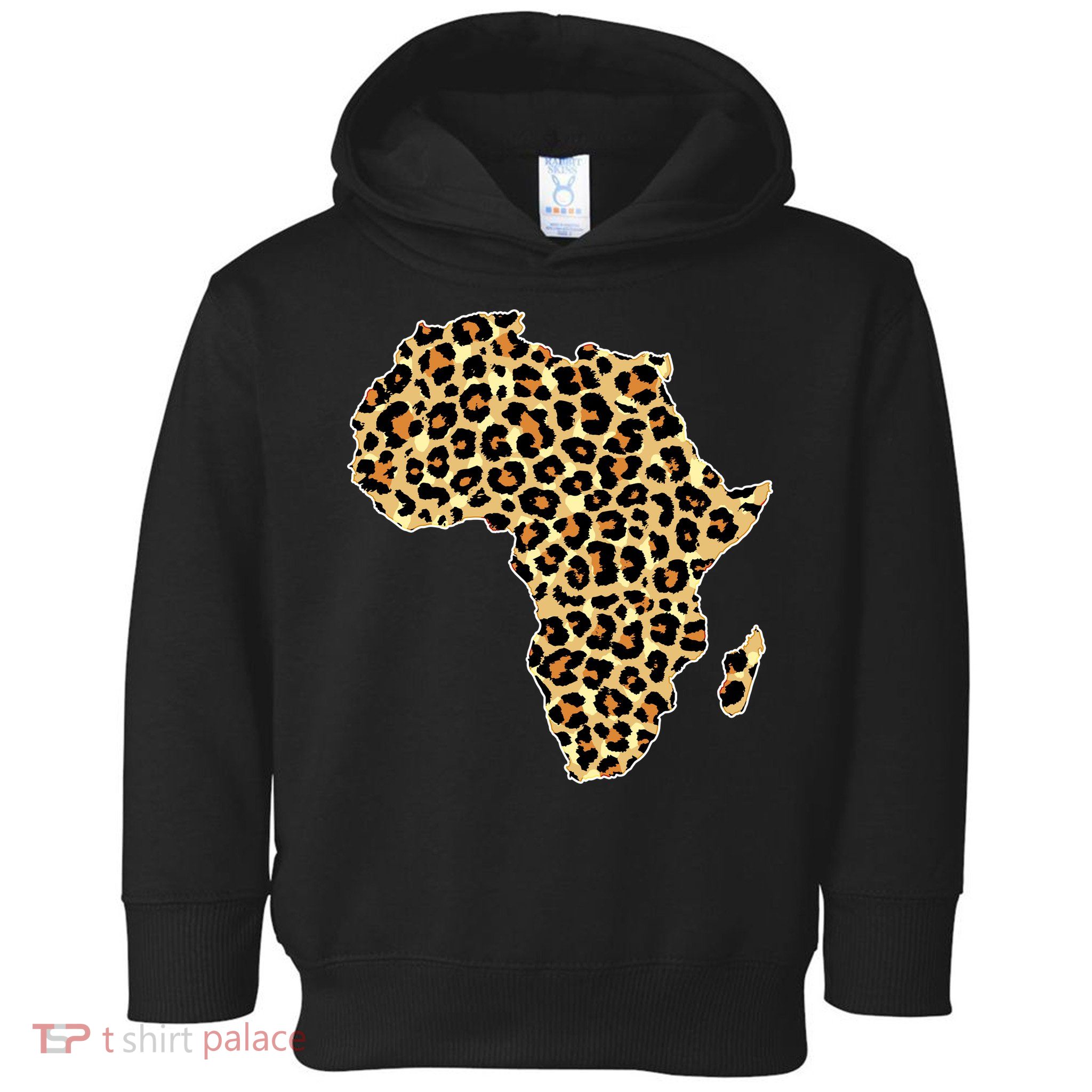 Leopard Print African Map Of Africa Toddler Hoodie