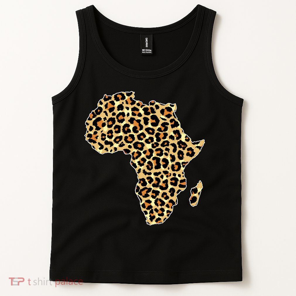 Leopard Print African Map Of Africa Tank Top