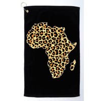 Leopard Print African Map Of Africa Golf Towel