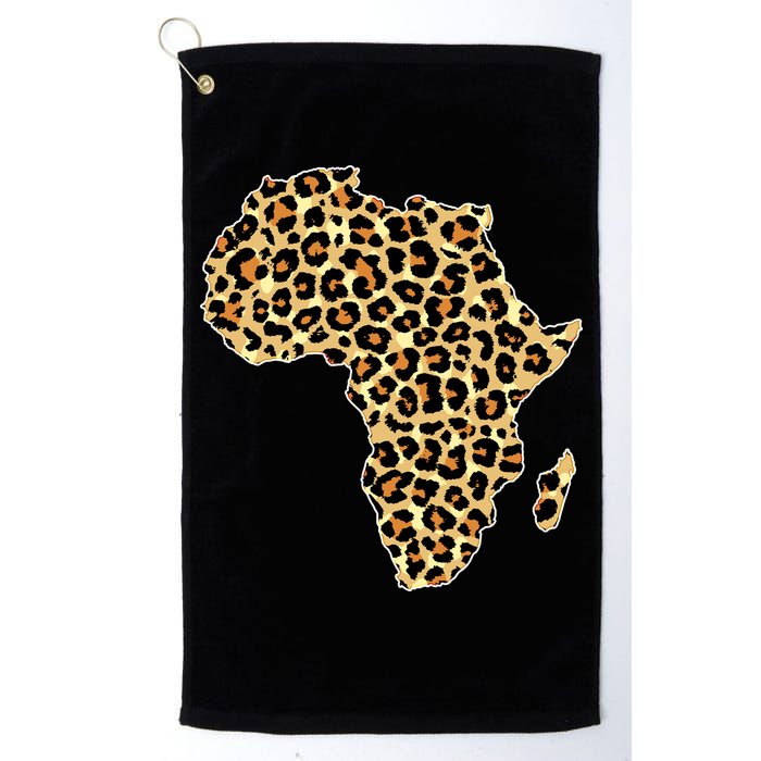 Leopard Print African Map Of Africa Golf Towel