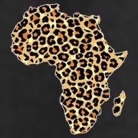 Leopard Print African Map Of Africa Golf Towel
