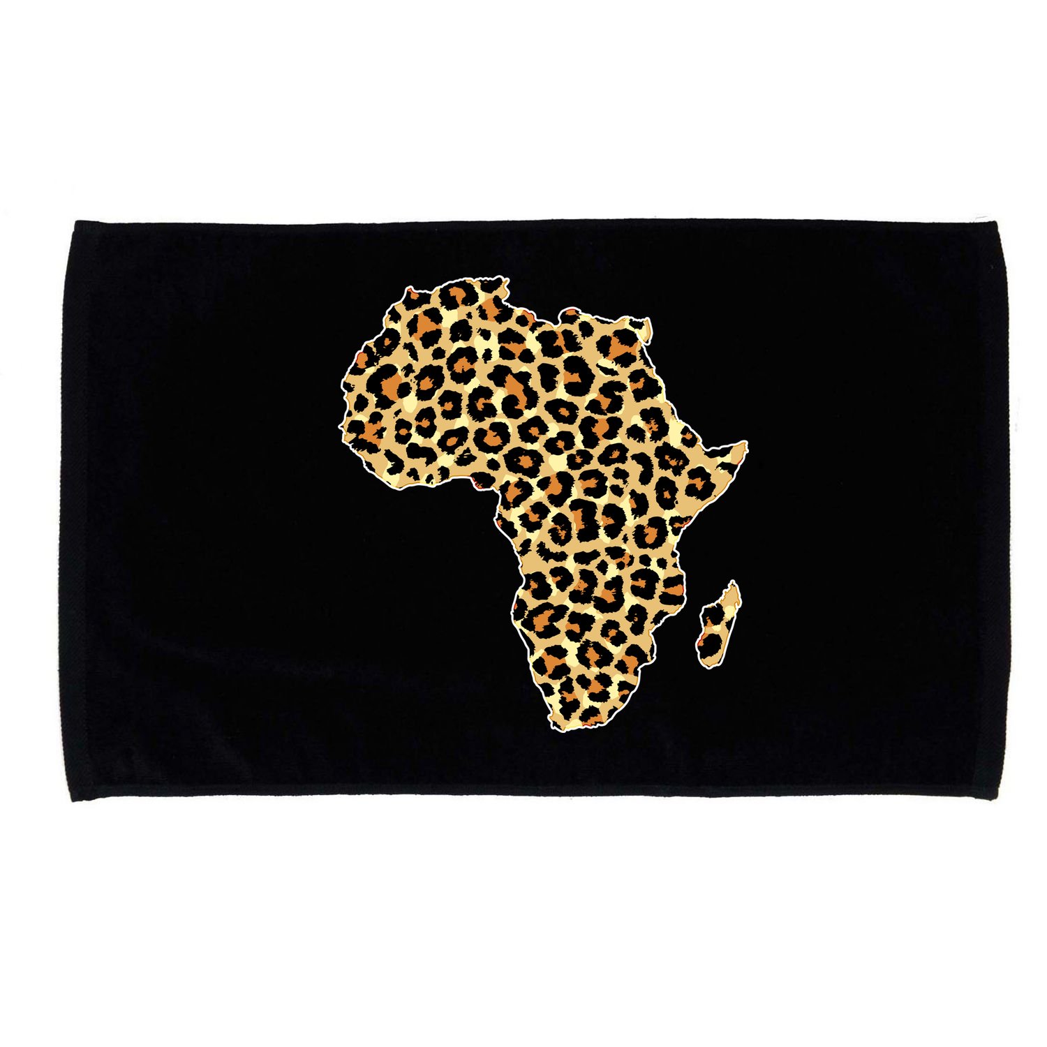 Leopard Print African Map Of Africa Microfiber Hand Towel