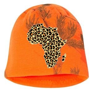 Leopard Print African Map Of Africa Kati - Camo Knit Beanie