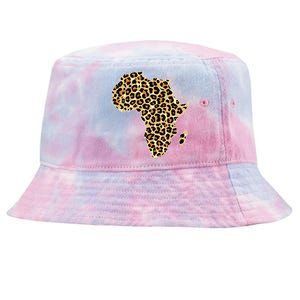 Leopard Print African Map Of Africa Tie-Dyed Bucket Hat