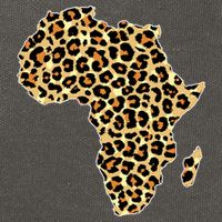 Leopard Print African Map Of Africa Cotton Canvas Backpack