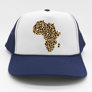 Leopard Print African Map Of Africa Trucker Hat