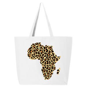 Leopard Print African Map Of Africa 25L Jumbo Tote