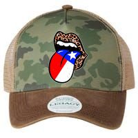 Leopard Print Lips with American Flag Legacy Tie Dye Trucker Hat