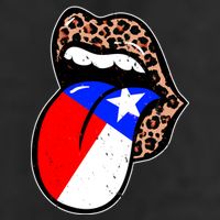 Leopard Print Lips with American Flag Garment-Dyed Fleece Hoodie