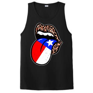 Leopard Print Lips with American Flag PosiCharge Competitor Tank