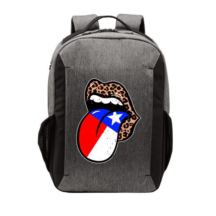 Leopard Print Lips with American Flag Vector Backpack